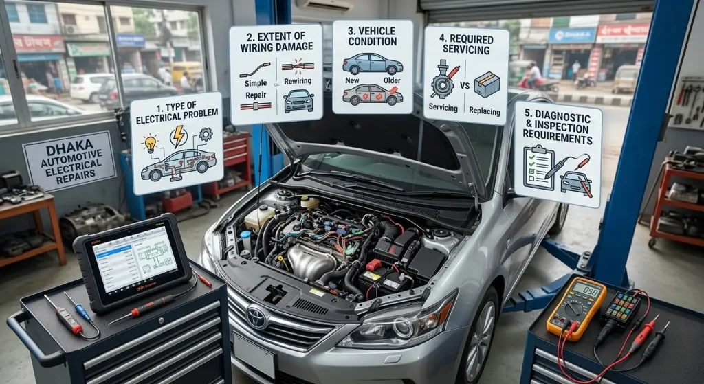 Car engine repair cost & factors